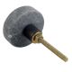 Round Grey Stone Gold V Shape Cabinet Knobs